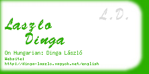 laszlo dinga business card